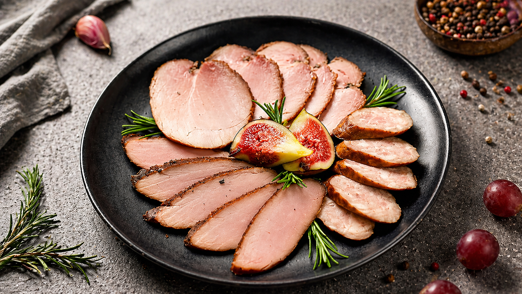 Geräuchertes Schweinefilet und Wurst im Elektro-Räucherofen-Thermowind